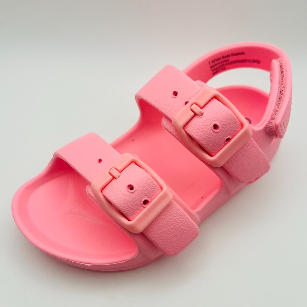 Toddler Girls' Ade Footbed Hook & Loop Strap Sandals Pink Cat & Jack Size 5